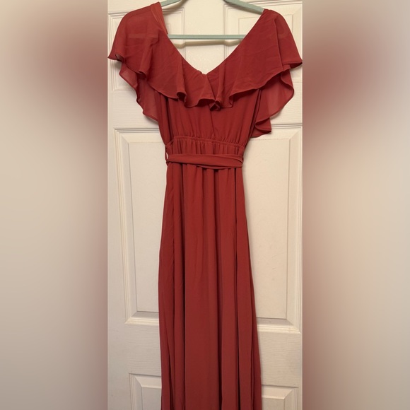 Baltic Born Katya Ruffle Dress - Rosewood - Picture 4 of 5